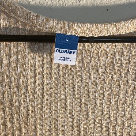 Old Navy Beige Ribbed Long Sleeve Dress - Picture 2 of 6